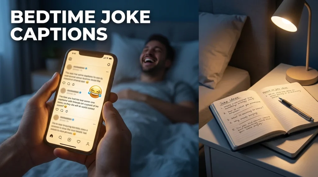 bedtime joke captions
