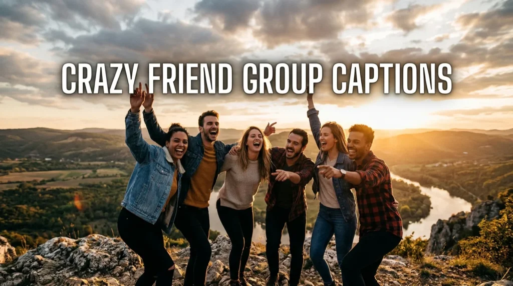 crazy friend group captions