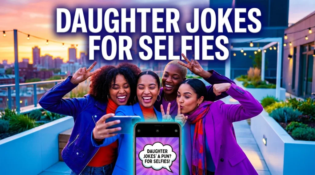 Daughter jokes for selfies