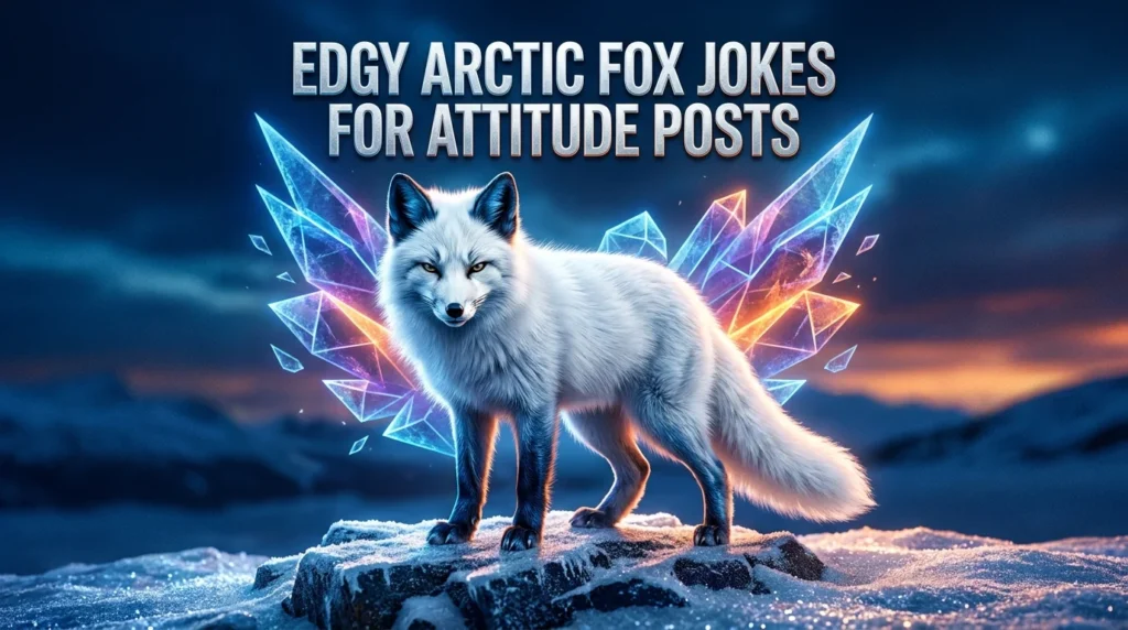 Edgy Arctic Fox  Jokes for Attitude Posts