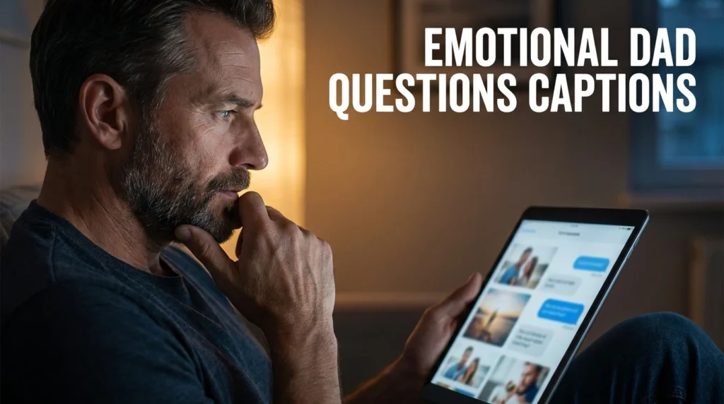 Emotional Dad Questions Captions