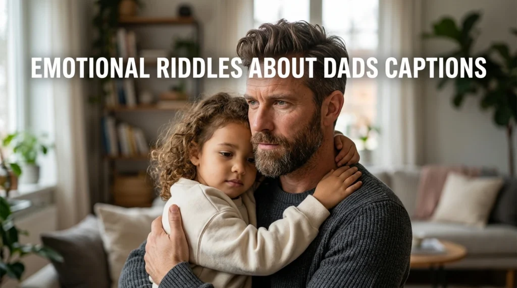 emotional riddles about dads captions