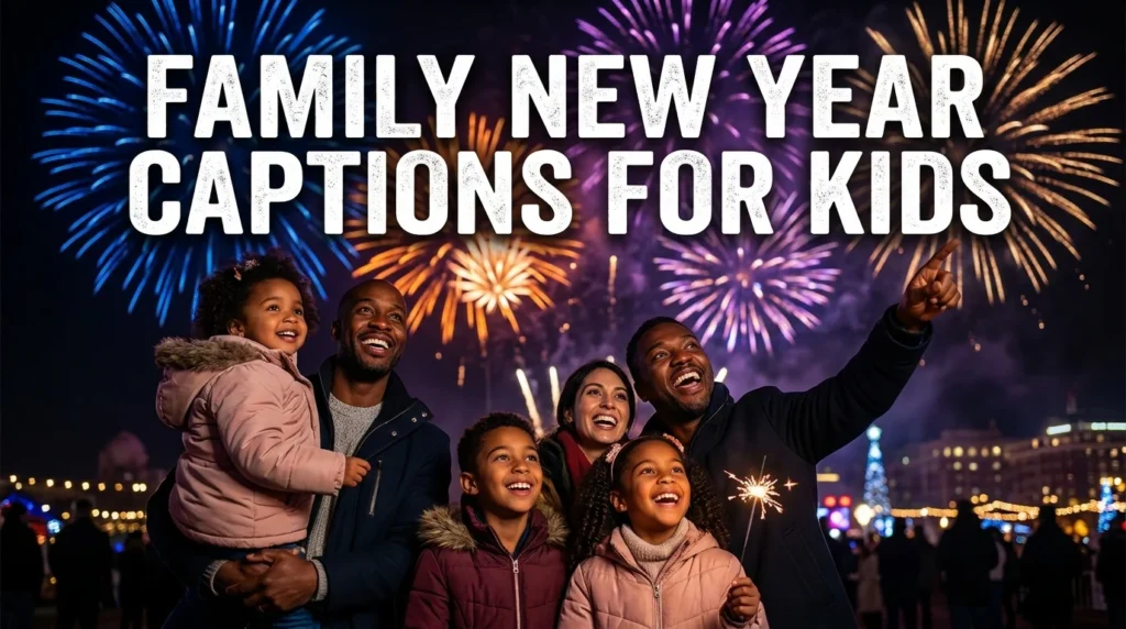 family new year captions for kids