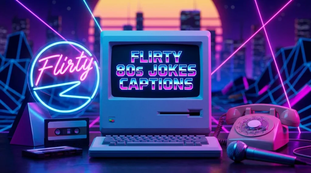 Flirty 80s jokes Caption