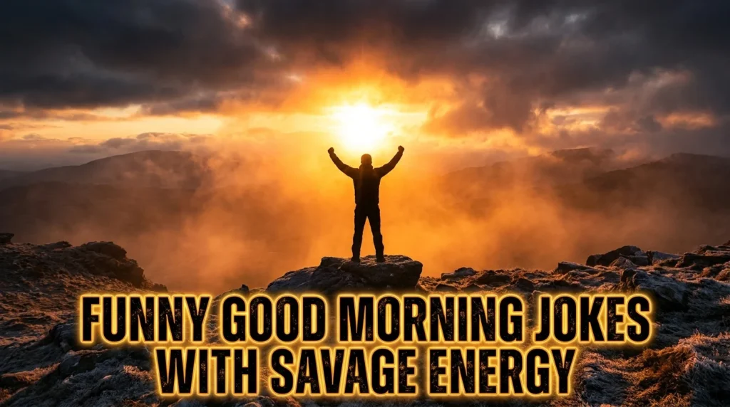 funny good morning jokes with savage energy