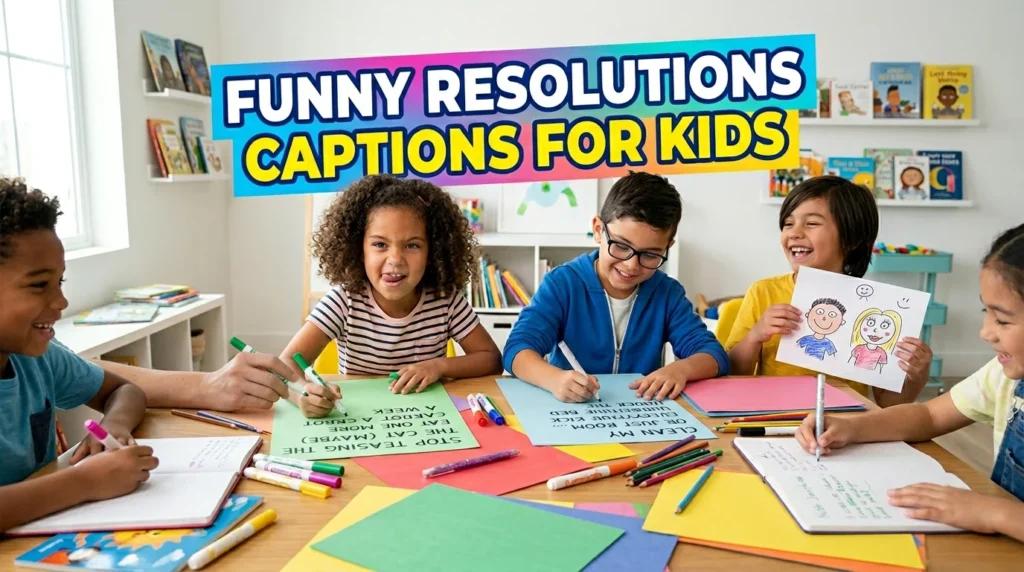 funny resolutions caption for kids