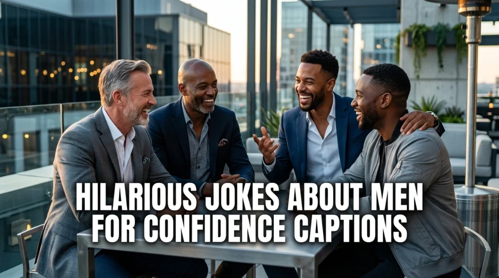 hilarious jokes about men for confidence captions