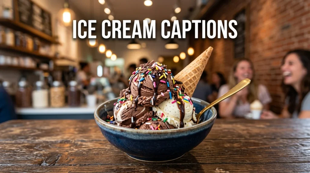 ice cream captions