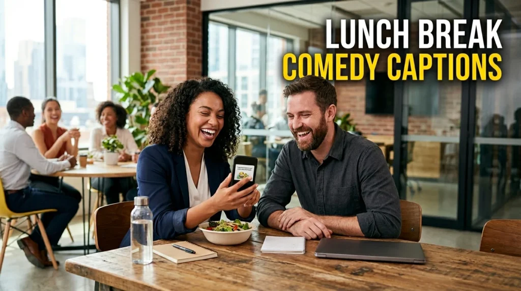 lunch break comedy captions