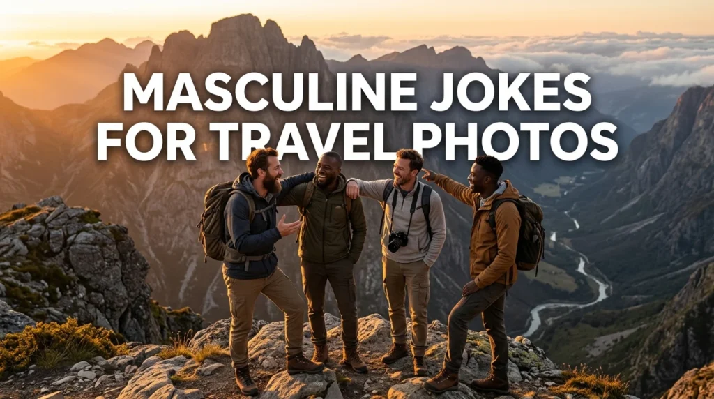 masculine jokes for travel photos