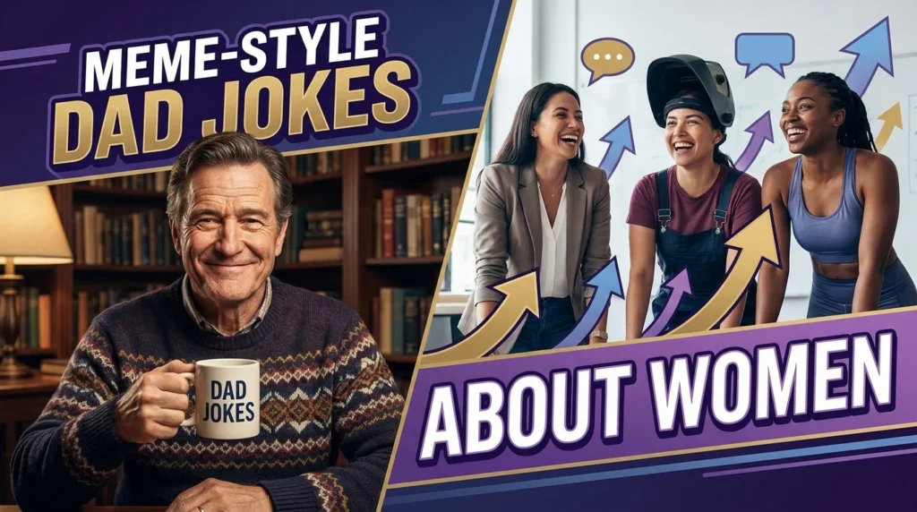 Meme style dad Jokes about women