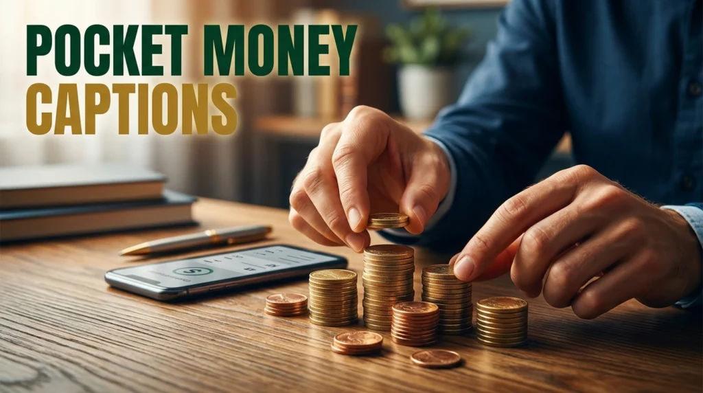 pocket money captions