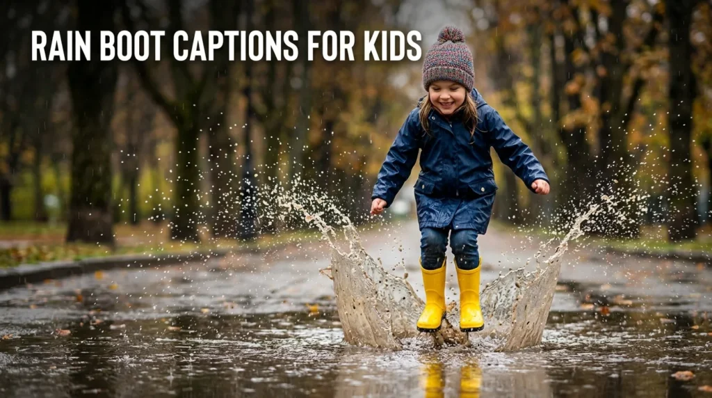 rain  boot captions for kids