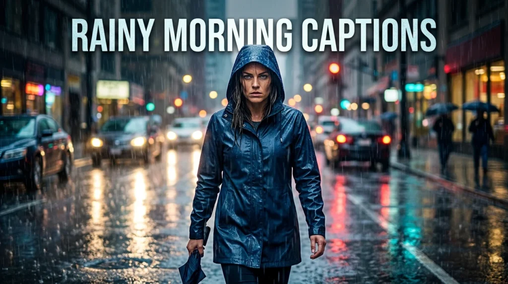 rainy morning captions
