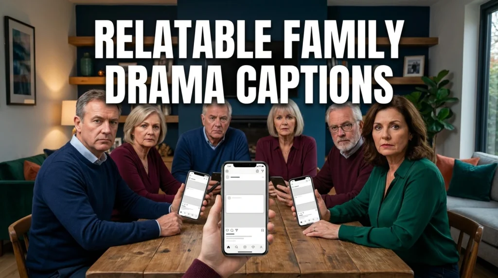 relatable family drama captions