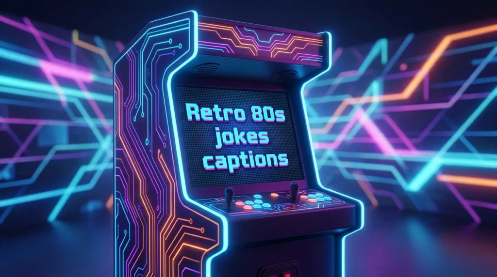 Retro 80s jokes caption