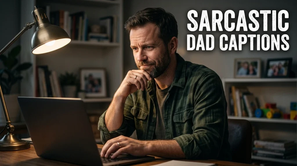 sarcastic dad captions