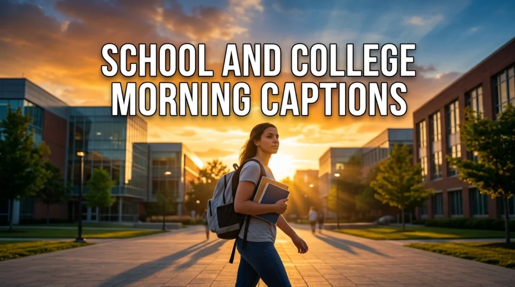 school and collage morning captions
