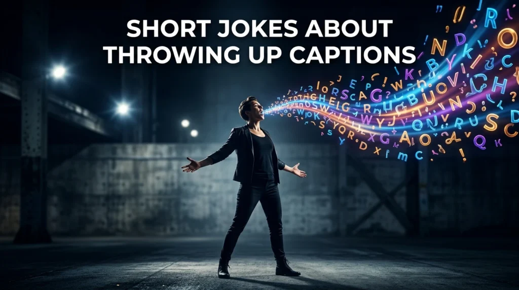 short jokes about throwing up captions