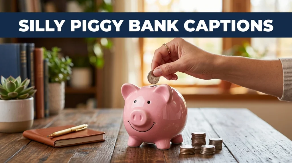 silly piggy bank captions