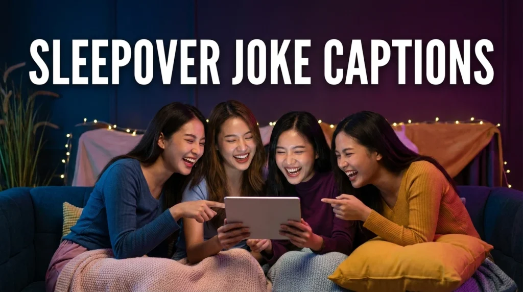 sleepover joke captions