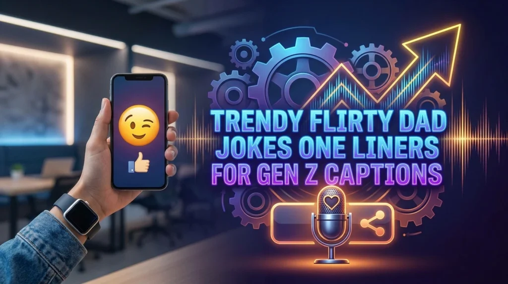trendy flirty dad jokes one liners for gen z captions