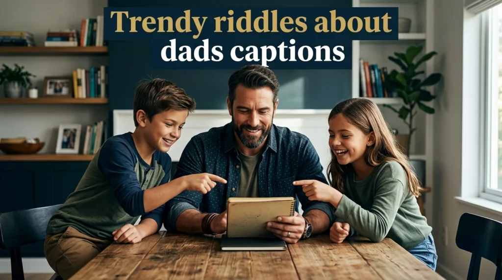 trendy riddles about dads captions