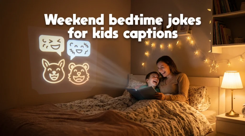 Weekend Bedtime jokes For Kids Captions