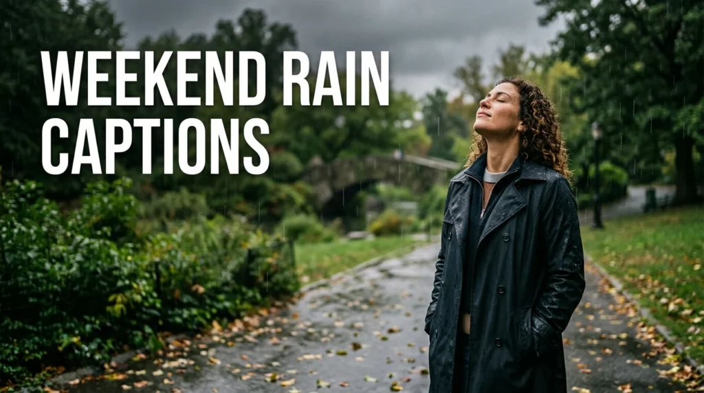 weekend rain captions