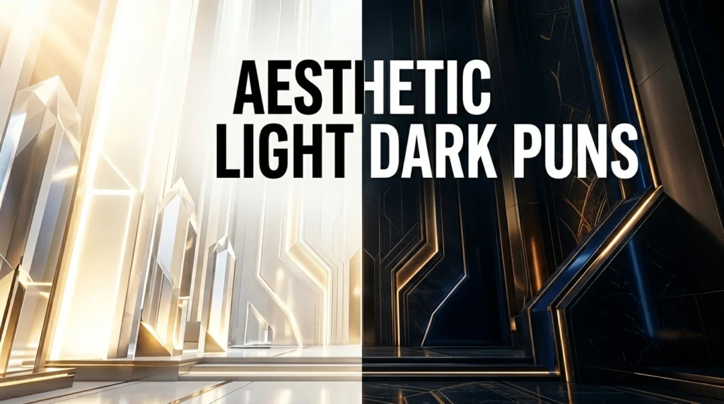 aesthetic light dark puns