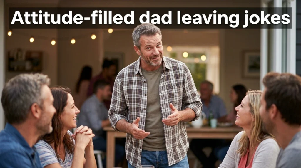 attitude filled dad leaving jokes