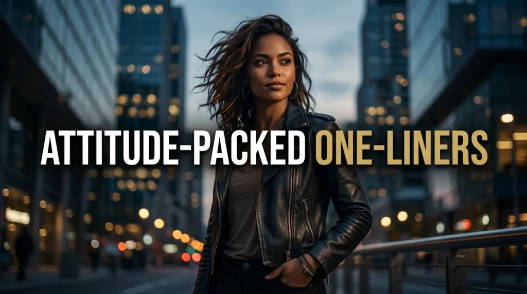 attitude packed one liners