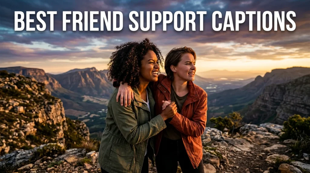 best friend support captions