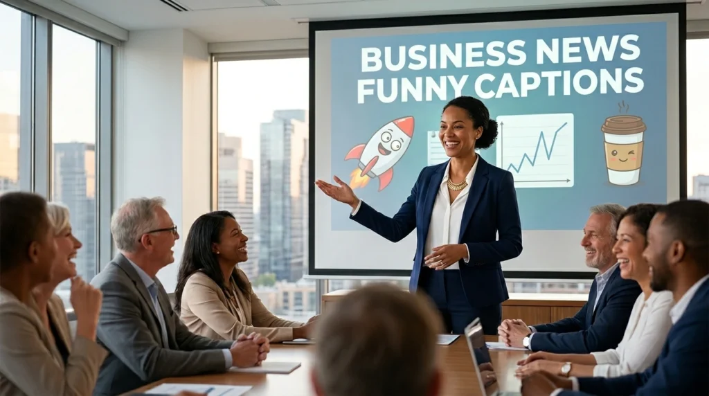 business news funny captions