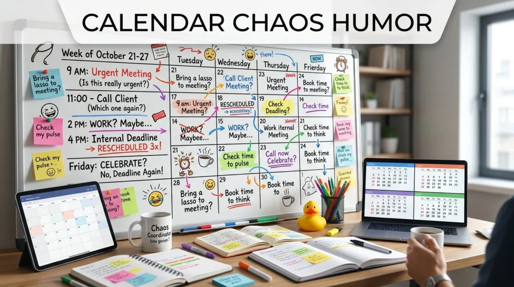  calendar chaos humor