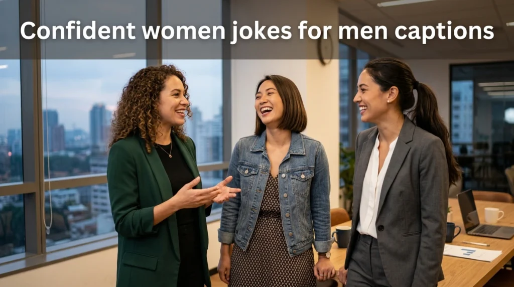 confident women jokes for men captions
