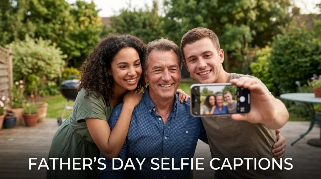  father's day selfie caption