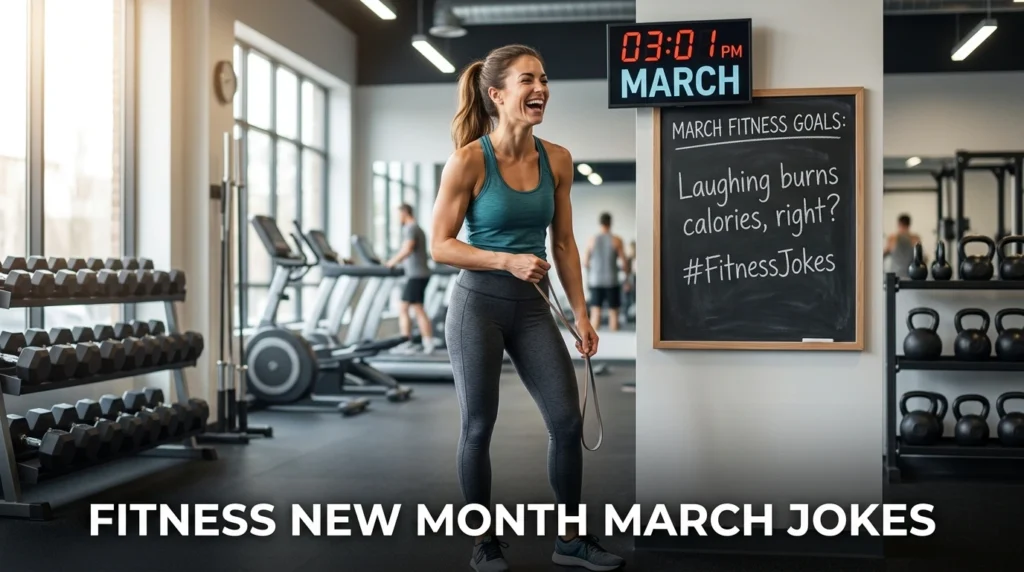 fitness new month march jokes