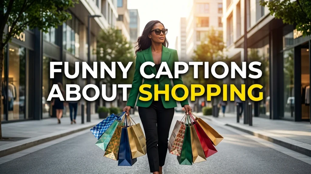 funny captions about shopping
