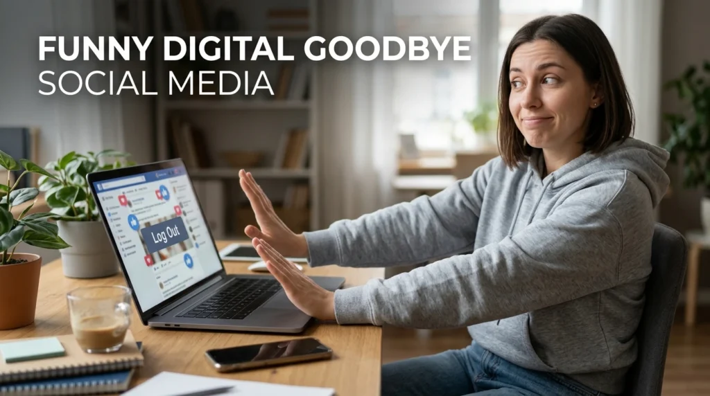 Funny Digital Goodbye Social Media