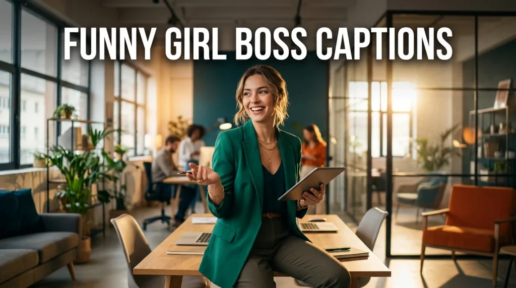 funny girl boss captions