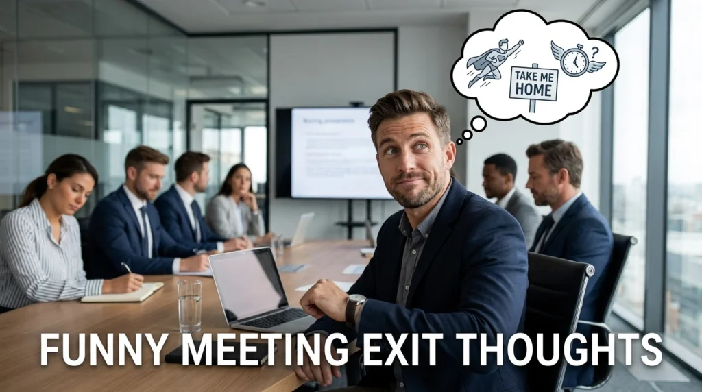 funny meeting exit thoughts