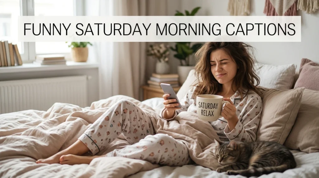 funny saturday morning captions