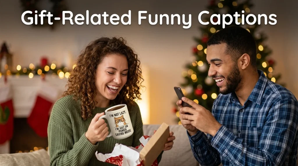 gift related funny captions