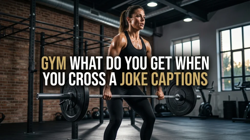 gym what do you get when you cross a joke captions