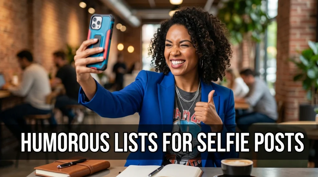humorous lists for selfies posts