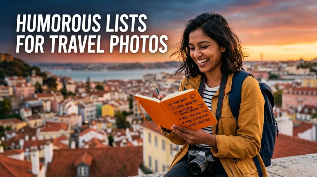 humorous lists for travel photos