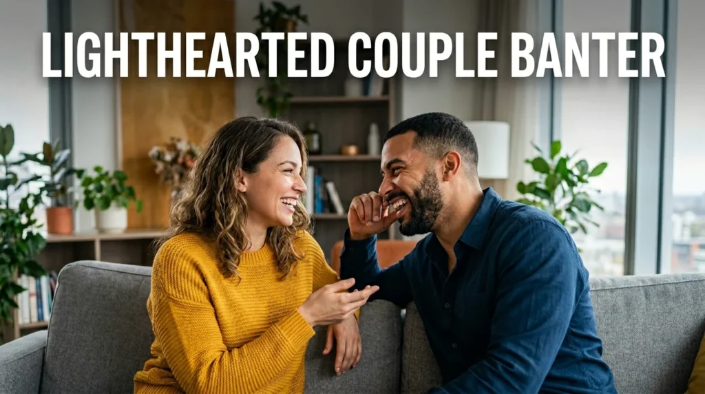 lighthearted couple banter