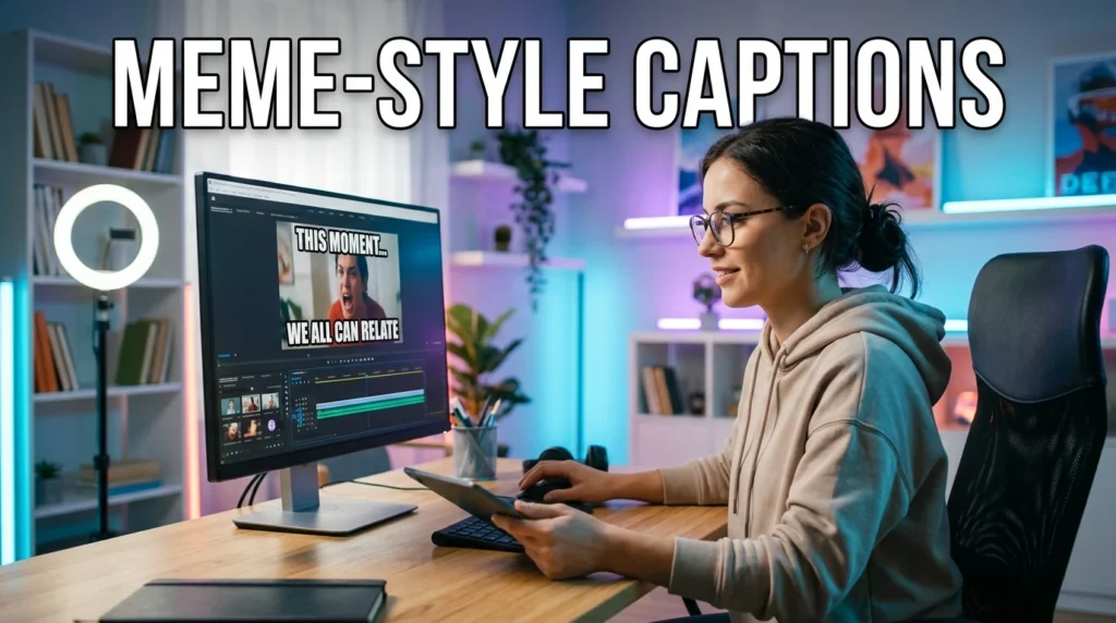 meme style captions