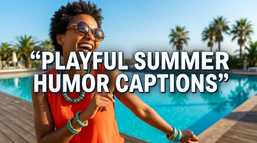 playful summer humor captions